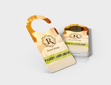 Não Perturbe em PVC 0,5mm Cristal Frente e Verso 8,5x20cm - 4x1 - 200 unid