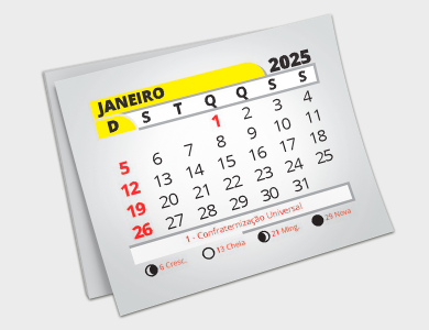 Bloco de Calendário 2026 4x5cm  - 500 unid