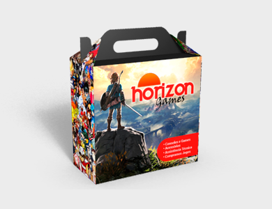 Caixa de Presente Pequena com Alça Couchê 300g Sem Verniz 18,9x9x18 cm - 4x0 - 250 unid