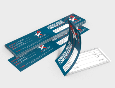 Capa de Carnê Couchê Fosco 170g Sem Verniz 42,3x10cm - 4x1 - 250 unid