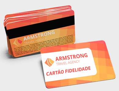 Cartão Fidelidade com Arte Única em PVC 0,76mm Fosco Frente e Verso 8,5x5,4cm - 4x4 - 1000 unid