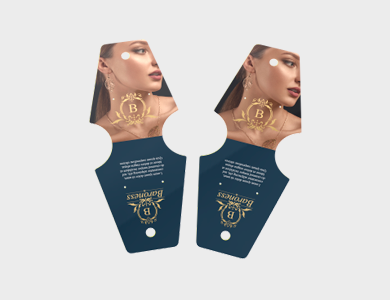 Cartela de Bijuteria Formatos Especiais Couchê 300g Laminação Fosca 18x5cm - 4x0 - 1000 unid