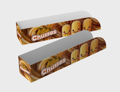 Embalagem para Churros Kraft 240g sem Película Antigordura 15x3x3cm - 4x0 - 1000 unid