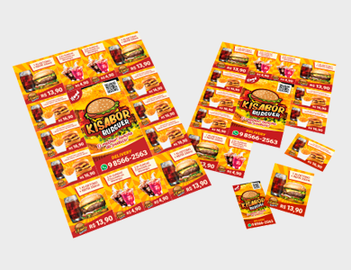 Folha Cupom de Desconto Couchê Fosco 170g Sem Verniz 15 Espaços 15x21 cm - 4x1 - 2500 unid