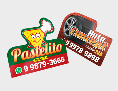Ímã de Geladeira com Faca Padrão e Embalado Individualmente Supremo 5x8cm - 4x0 - 250 unid