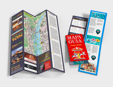 Mapa/Guia Couchê 120g Verniz Total Frente e Verso 45,6x42,3cm - 4x4 - 500 unid