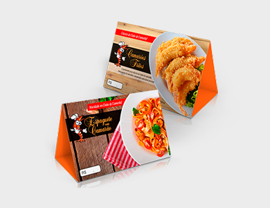 Prisma de Mesa Horizontal Couchê 300g Verniz Total Frente 15x10cm - 4x0 - 250 unid