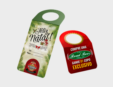 Tag para Garrafa Couchê 300g Laminação Fosca 5,5x14,8cm - 4x0 - 5000 unid
